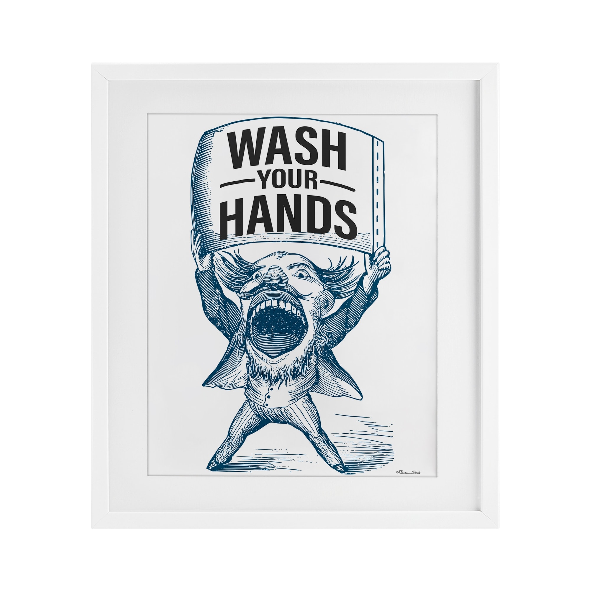 Stupell Wash Your Hands Vintage Under Glass Framed Design By Susan Ball