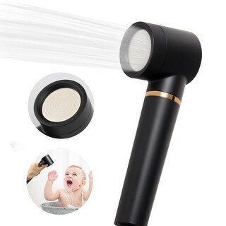 Black Shower Head Handheld 3 Modes Adjustable Filter Showerhead - Bed ...