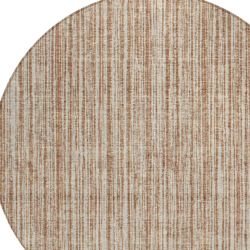 HomeRoots Striped Transitional Rectangle Outdoor Rug