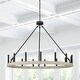 preview thumbnail 36 of 80, Acroma 15 Light 40 In Modern Farmhouse Wagon Wheel Chandelier-UL Weathered Oak