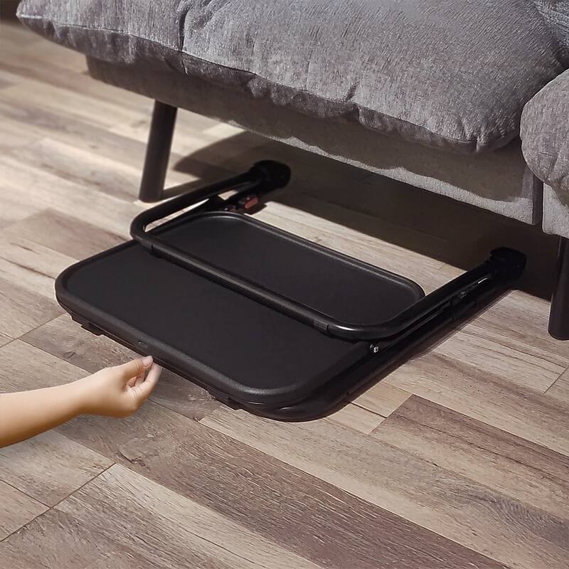 Homylin Adjustable Folding TV Tray Table with Cup Holder, Portable Snack & Laptop Table