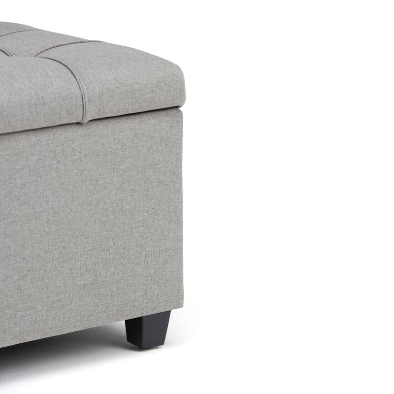 Modern Storage Ottoman Bench for Living Room - Gray