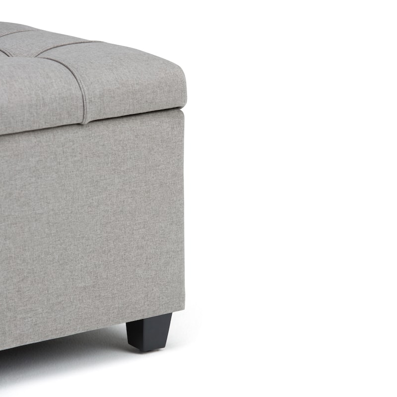 WYNDENHALL Marlowe 34 inch Wide Transitional Rectangle Storage Ottoman