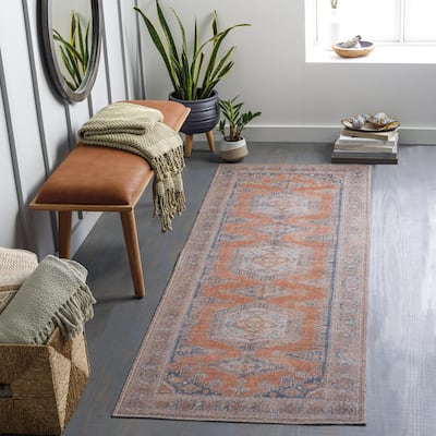 Livabliss Colin Traditional Medallion Washable Area Rug