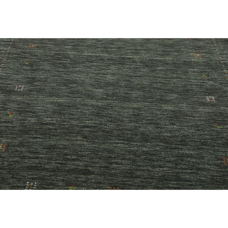 Hand Knotted Oriental 100% Wool Carpet Tribal Animal Pictorial Green Gabbeh Area Rug - 6' 2'' X 6' 1''