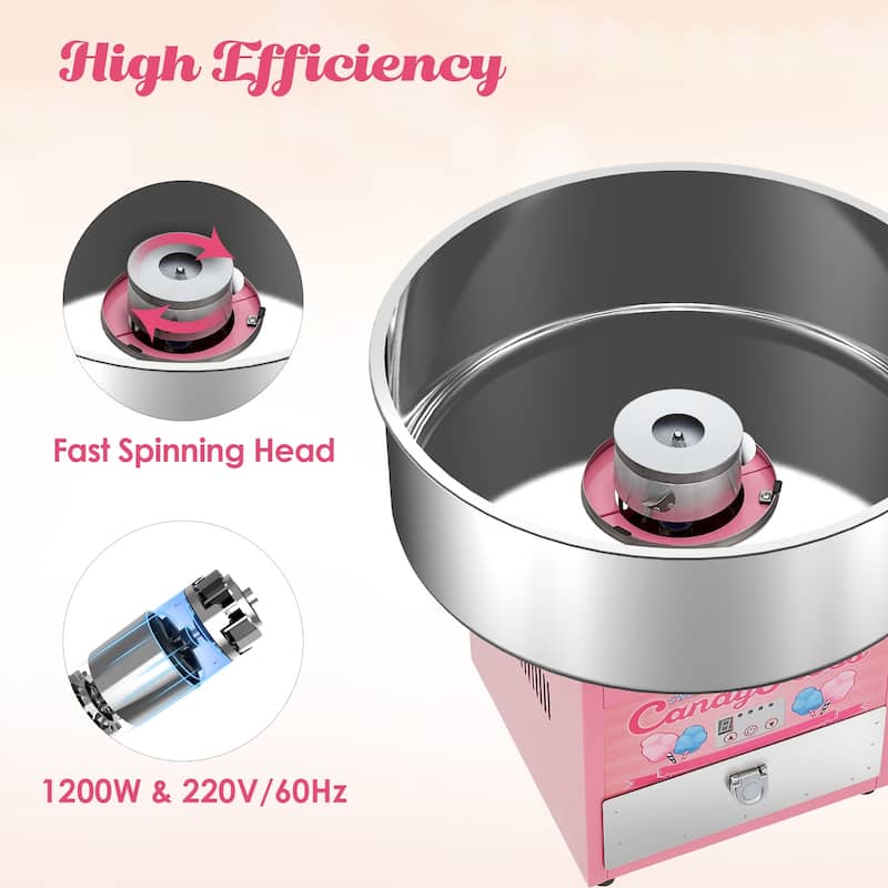 1200W Commercial Cotton Candy Machine Countertop