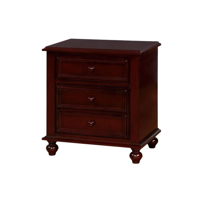 Wooden Nightstand With 2 Drawers