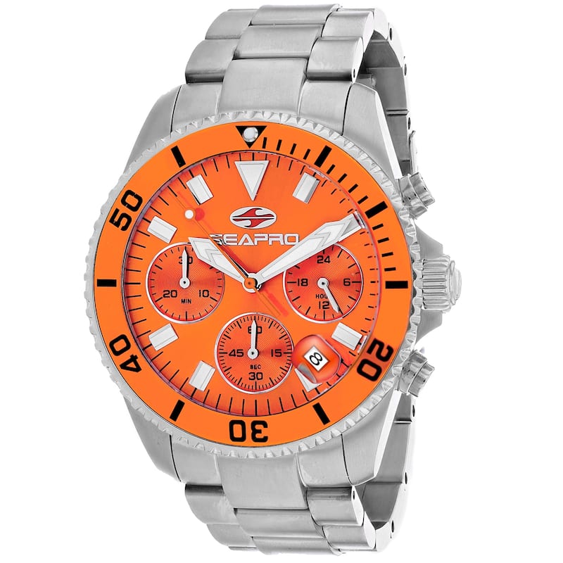 Seapro Men's Scuba 200 Chrono Orange Dial Watch - SP4355 - 6 (36)