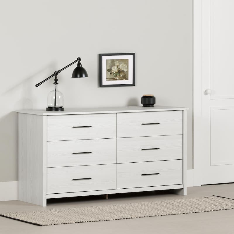 South Shore Fernley Double Dresser - White Pine
