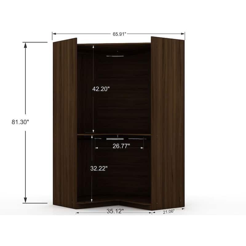 Manhattan Comfort Mulberry 7-Piece Wardrobe Closet