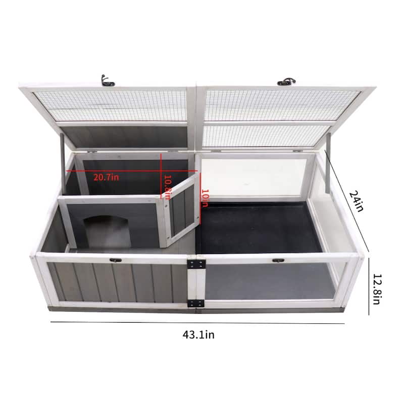 Grey Wooden Outdoor Reptile Cage