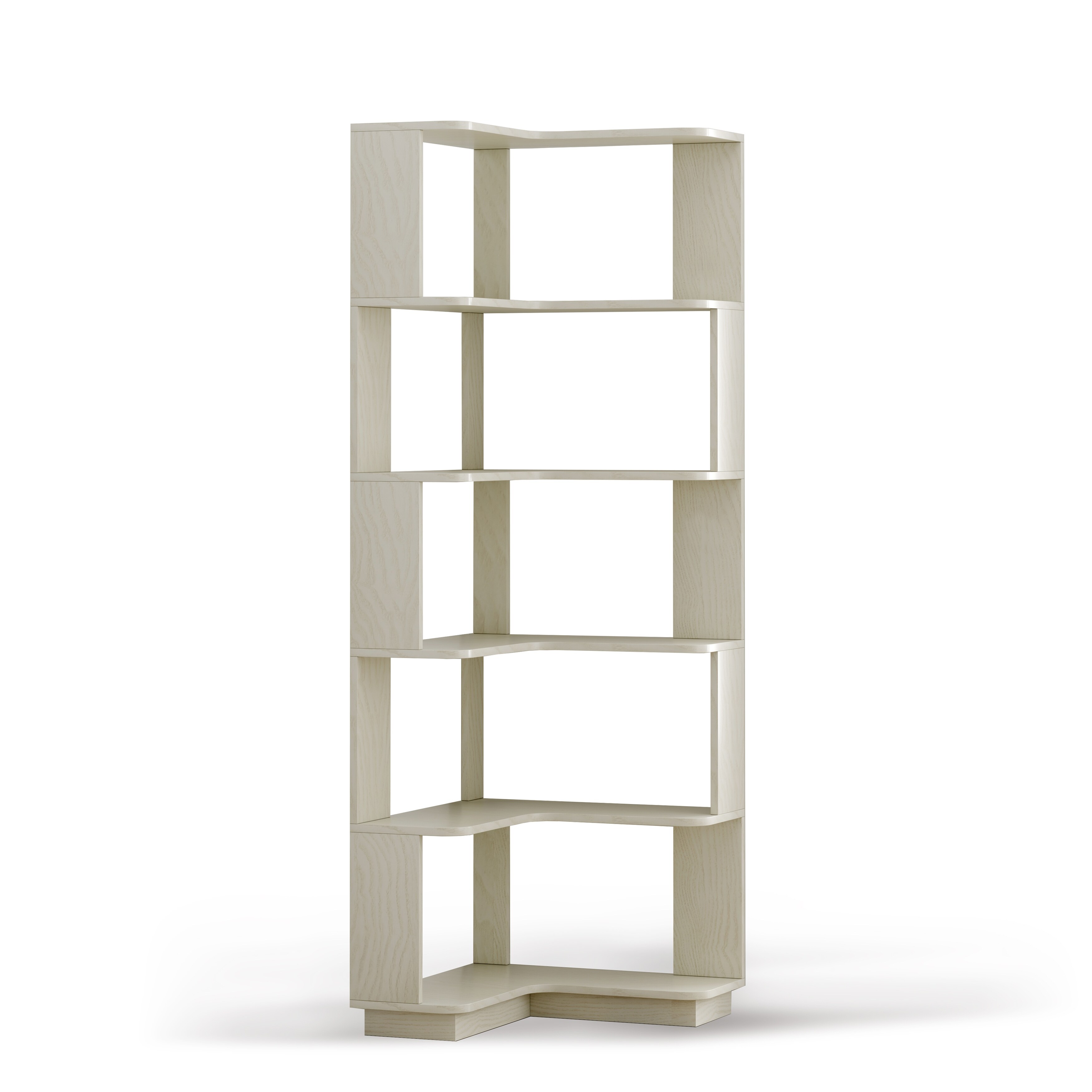 6 Tier Freestanding L-Shaped Corner Bookshelf For Living Room