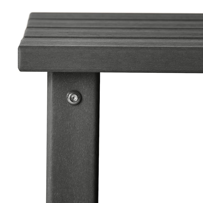 Polytrends Laguna Hdpe All Weather Outdoor Patio Square Side Table