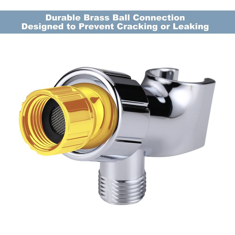 WOWOW 5-Spray 3.5 in. Wall Mount Handheld Shower Head
