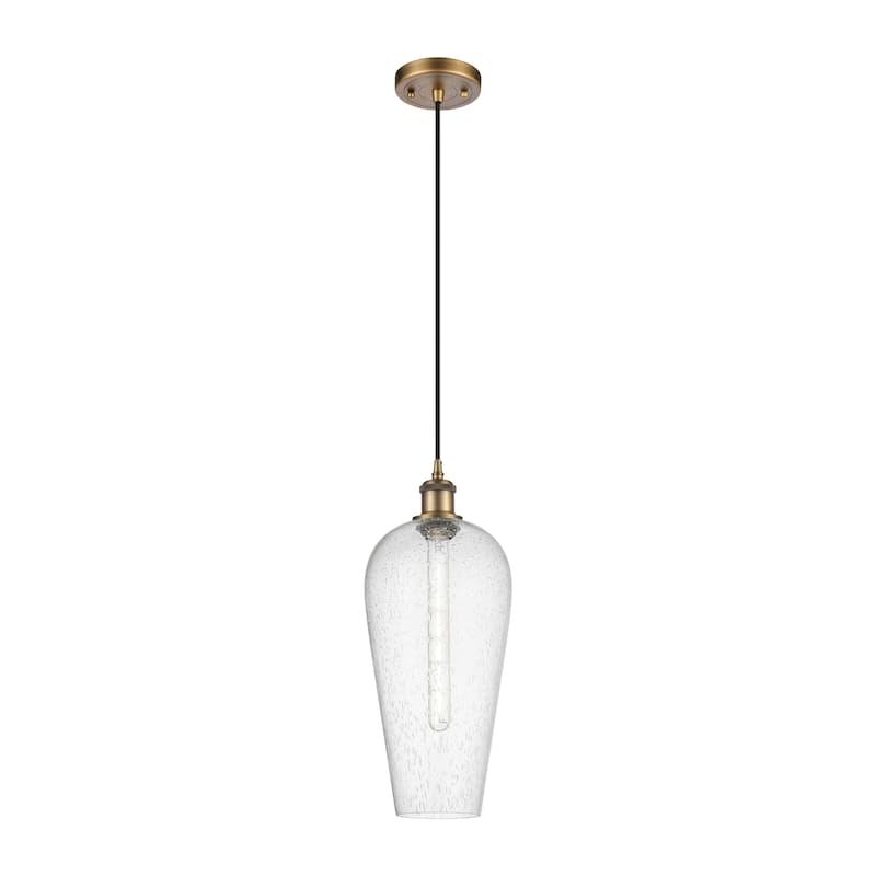 Innovations Lighting Endless Possibilities Ballston - Chelsea - 1 Light 8" Cord Hung Mini Pendant - Brushed Brass/Seedy