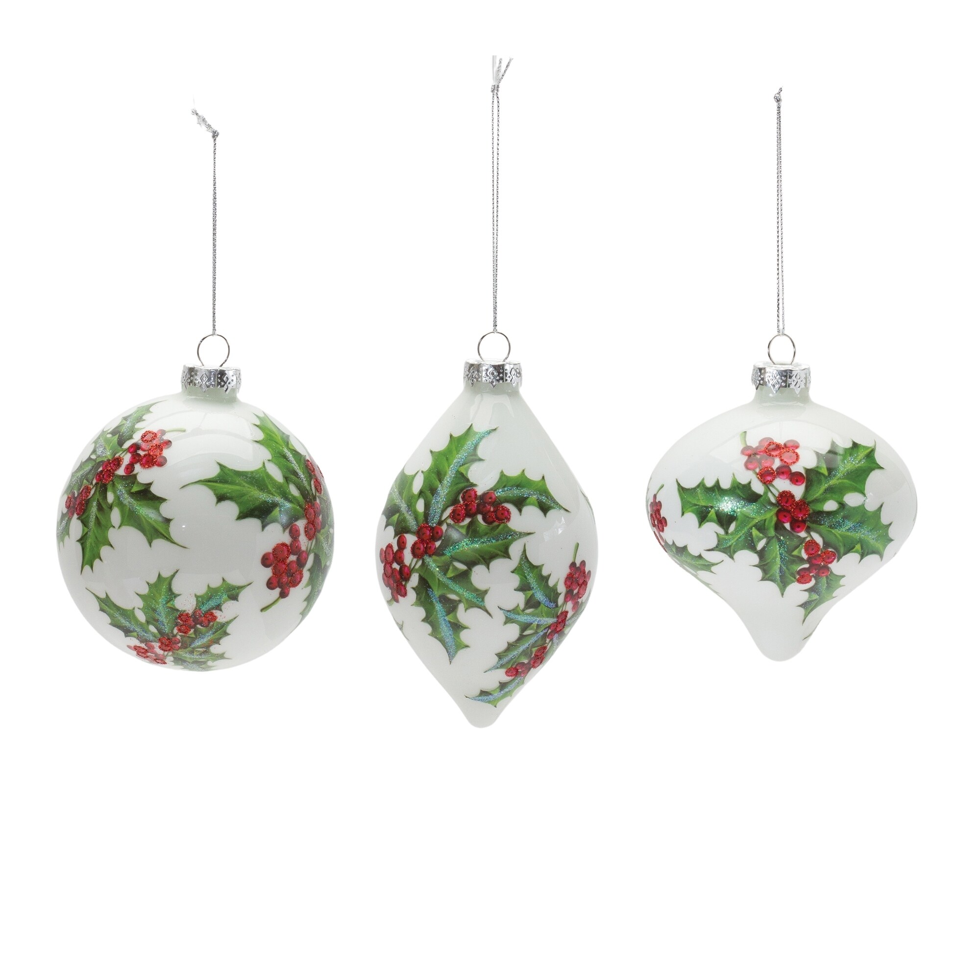 12ct Blue Snowflake Christmas Ball Ornaments 4