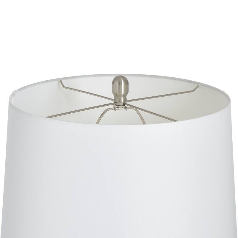 StyleCraft Ceramic Table Lamp - Evian Ivory - Off-White Shade