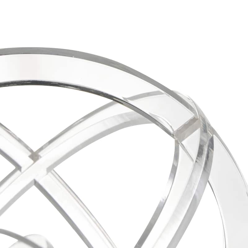 Clear Acrylic Plastic Delicate Geometric Decorative Sculpture (Set of 3)