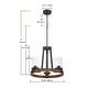 preview thumbnail 7 of 5, 3 Light Shaded Wagon Wheel Chandelier - 18.95"x29"