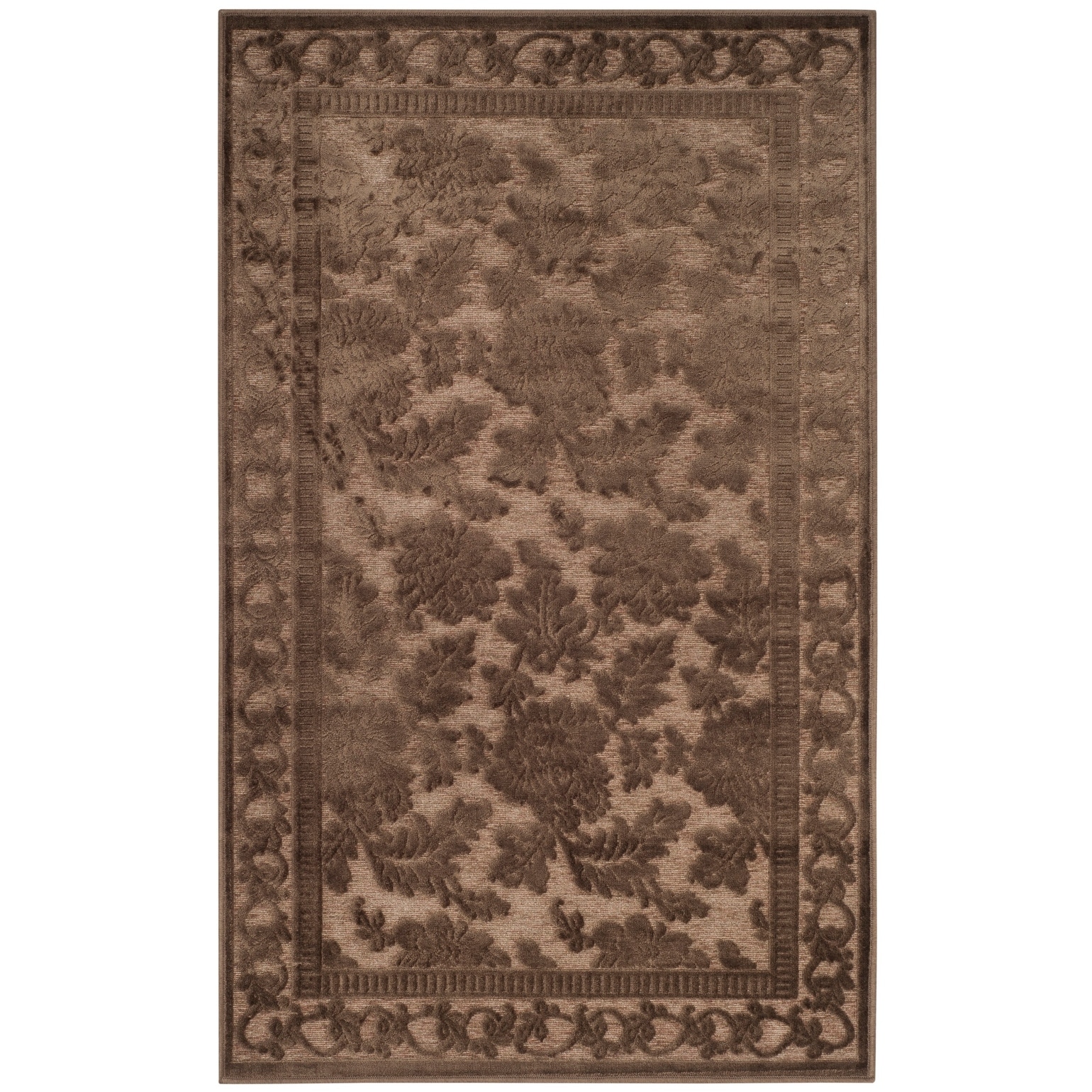 Martha Stewart By Safavieh Handmade Peony Damask Viscose Rug Overstock 7877636 8 X 11 2 Light Brown