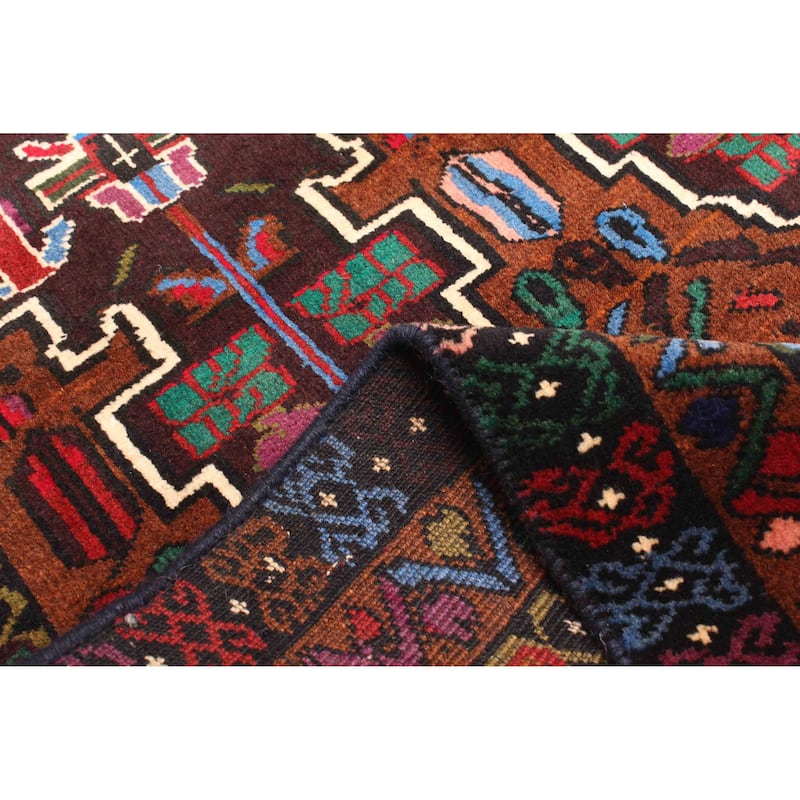 ECARPETGALLERY Hand-knotted Teimani Dark Brown Wool Rug - 2'9 x 4'6