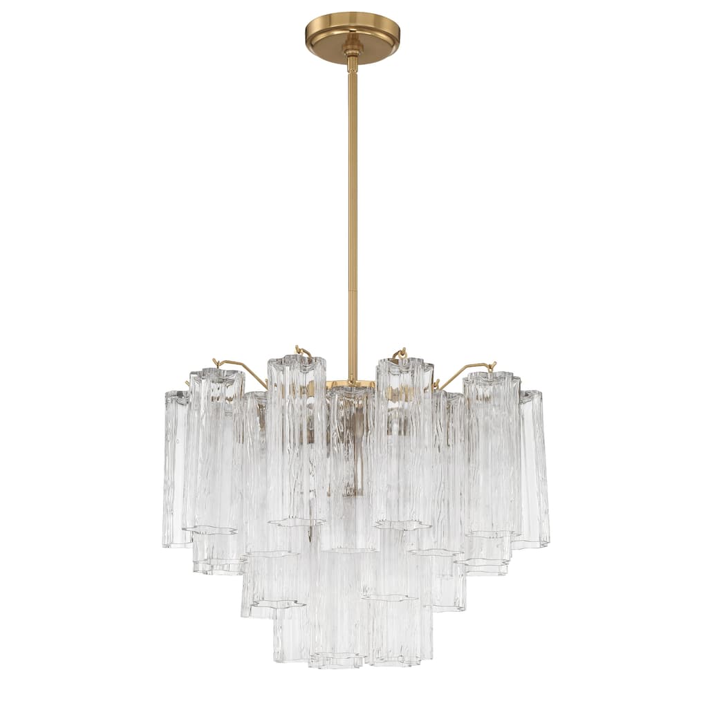 Addis 6 Light Aged Brass Chandelier - 19.75"W x 14"H x 19.75"D