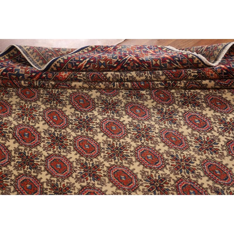 All-Over Anatolian Turkish Vintage Area Rug Handmade Wool Carpet - 6'8" X 9'9"