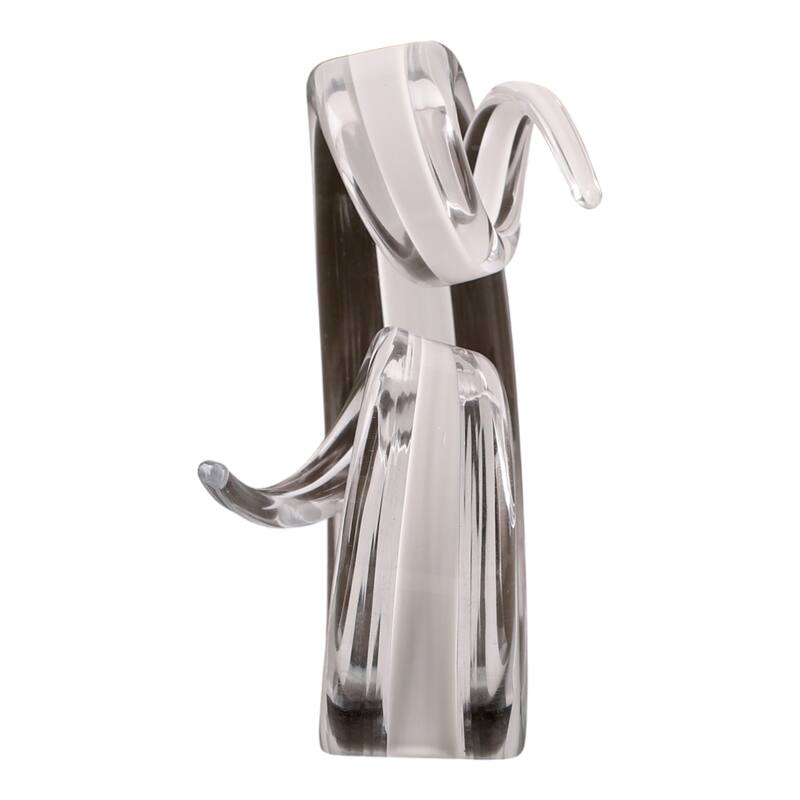 Glass Sculpture Abstract Spiral Accent Home Office - 9" Clear - 8" x 6" x 9"