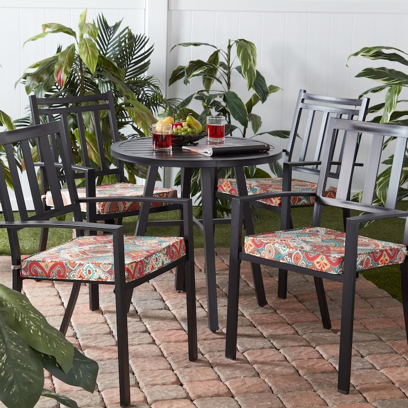 Greendale Home Fashions 18-Inch Square Outdoor Chair Pad (4-Pack)