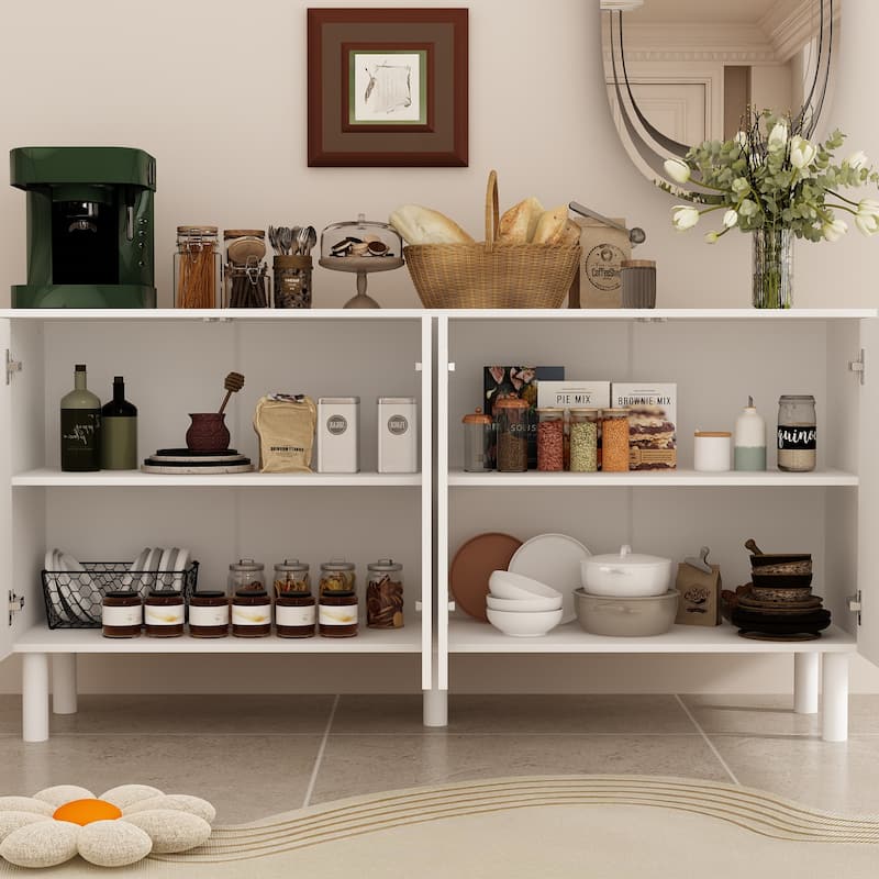 White MDF Sideboard Bookcase Kitchen Cabinet Buffet Credenza End Table