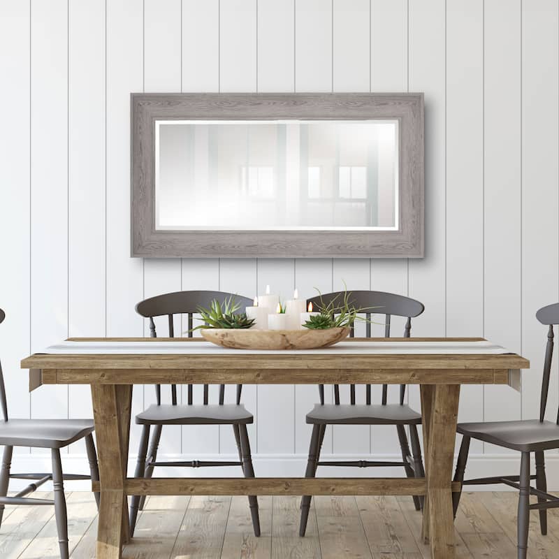 Allan Andrews Ashford Gray Rectangular Framed Wall Mirror