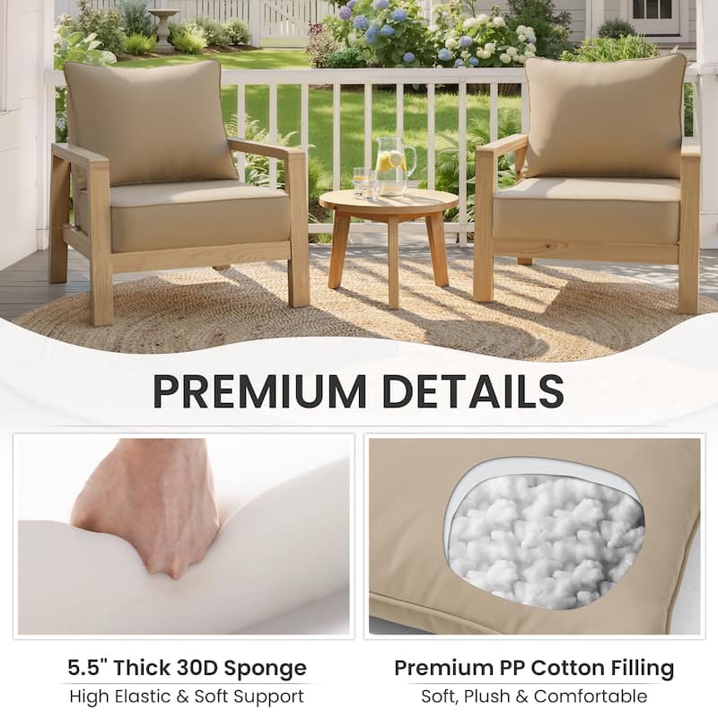 Crestlive Products Outdoor Premium Deep Seat Cushion Set