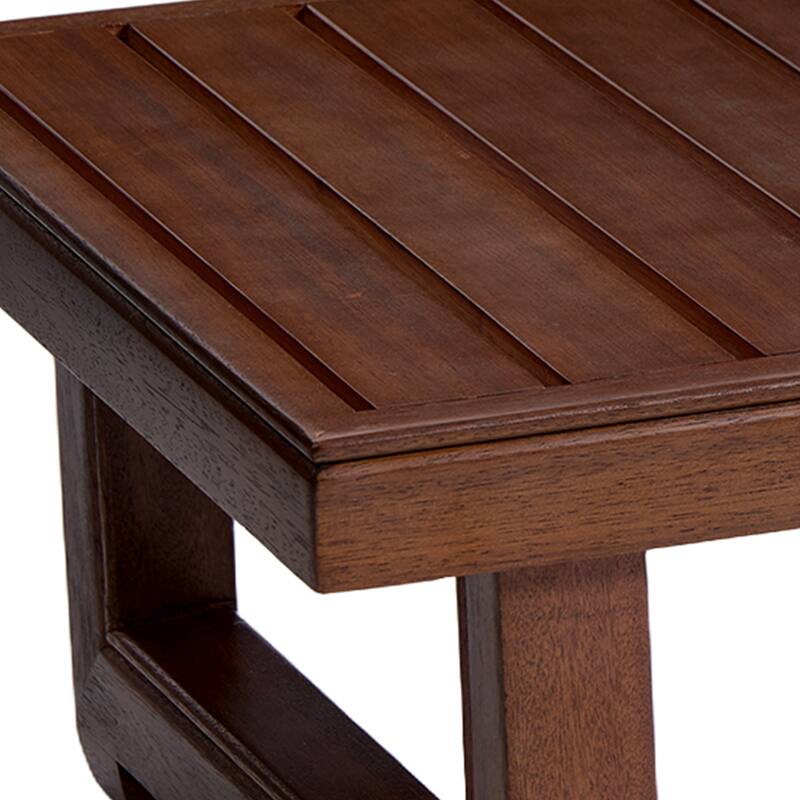 Square Teak Wood Outdoor Patio Side Table