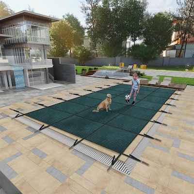 Fits 25x45ft Rectangular Underground and Inground Swimming Pools Safety Cover
