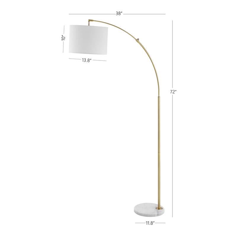 GetLedel 72-inch Modern Arch Floor Lamp with White Marble Base