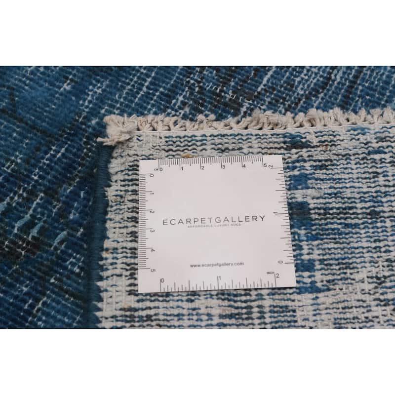 ECARPETGALLERY Hand-knotted Color Transition Blue Wool Rug - 6'1 x 8'11