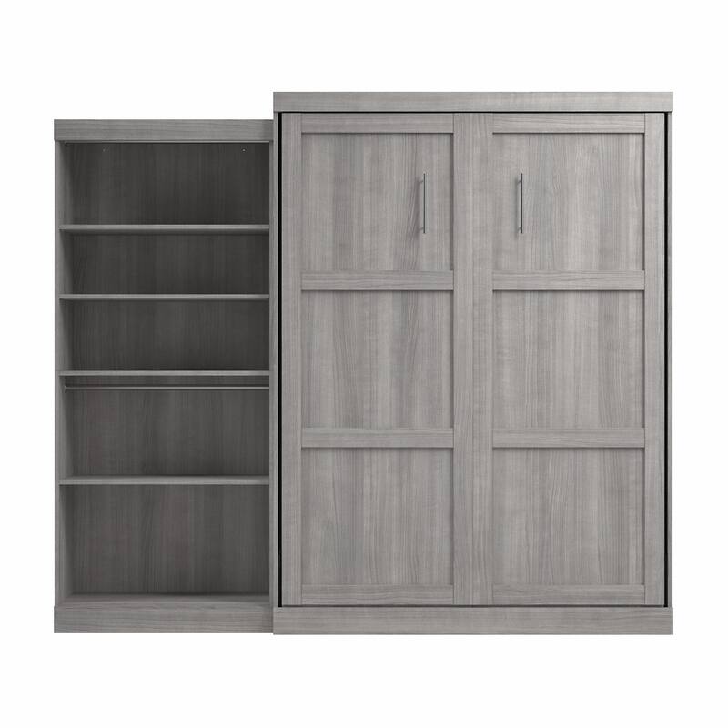 Pur Queen Murphy Bed with Closet Organizer (101W) by Bestar