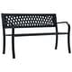 preview thumbnail 1 of 4, vidaXL Patio Bench 49.2" Black Steel