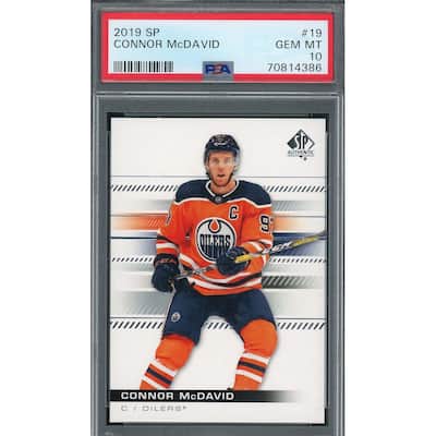 Connor McDavid 2019 Upper Deck SP Hockey Card #19 Graded PSA 10 - 8'6" x 11'6"