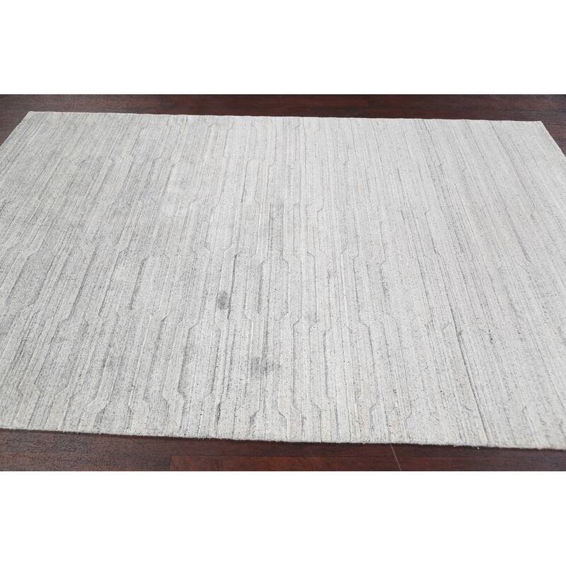 Geometric Contemporary Moroccan Oriental Area Rug Wool Hand-knotted - 4'11" x 7'9"