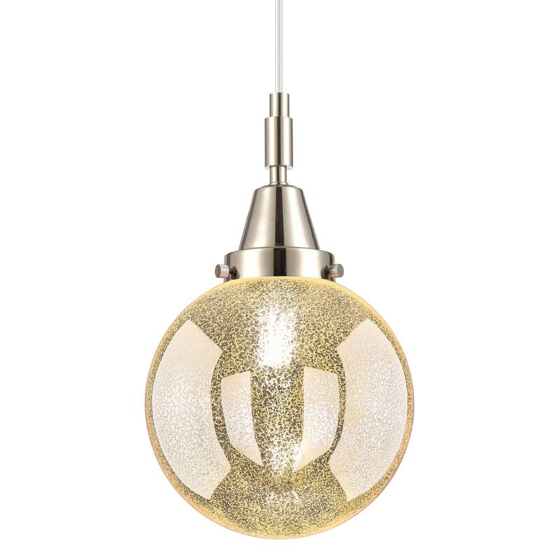 Innovations Lighting 447-1P-G208-8 Beacon 8" Wide Mini Pendant with - Polished Nickel
