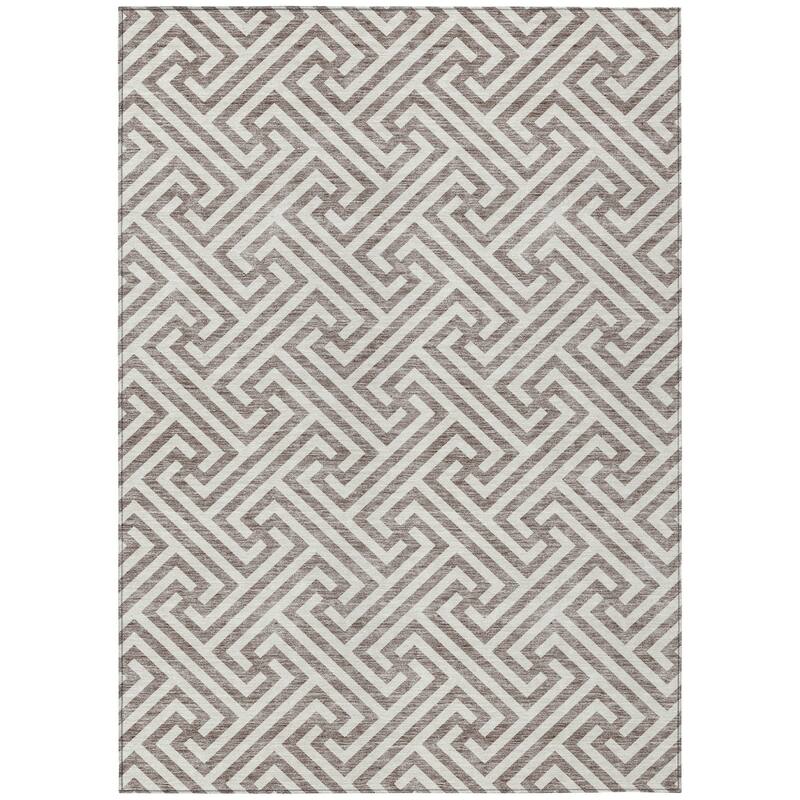 HomeRoots Geometric Transitional Rectangle Outdoor Rug