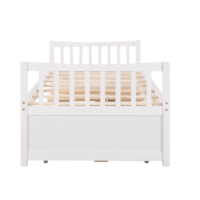 Elegant Twin Daybed with Trundle and Storage Drawers - Versatile & Space-Saving
