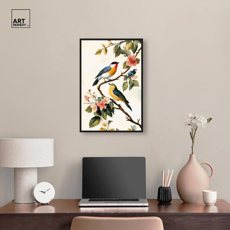 Colorful Perch Canvas by Art Remedy