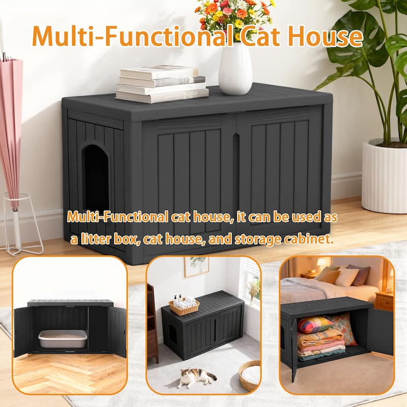 Resin outdoor cat house weatherproof anti-scratch anti-bite stray cats