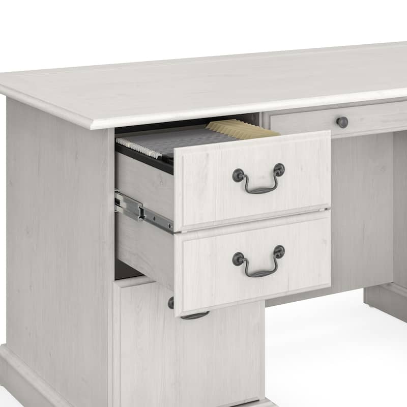 Bush Furniture Saratoga Executive Desk with Drawers and Storage