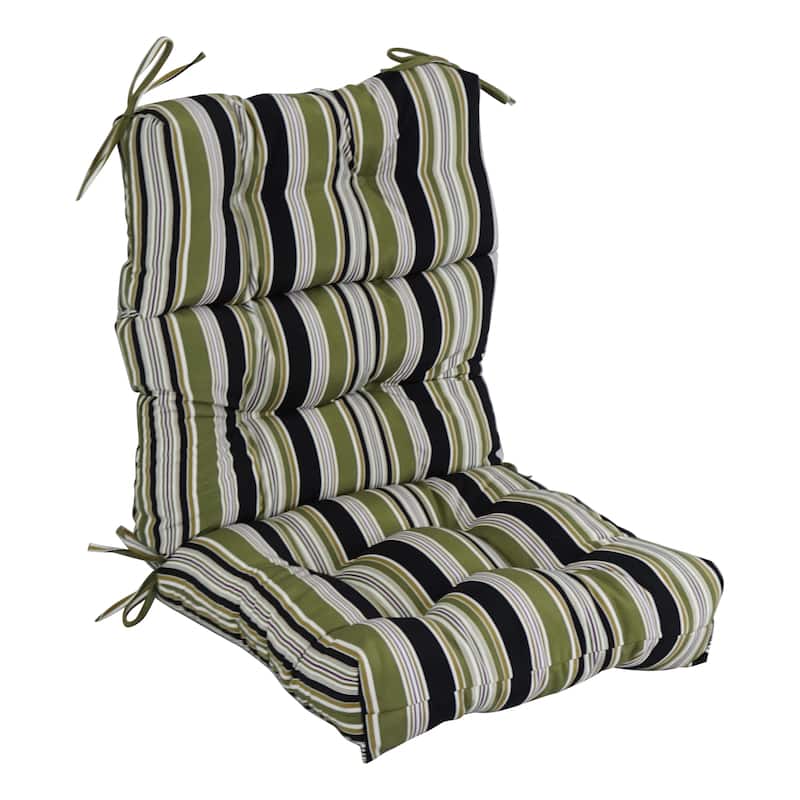 Multi-section Tufted Outdoor Seat/Back Chair Cushion (Multiple Sizes) - 20 x 42 - Eastbay Onyx