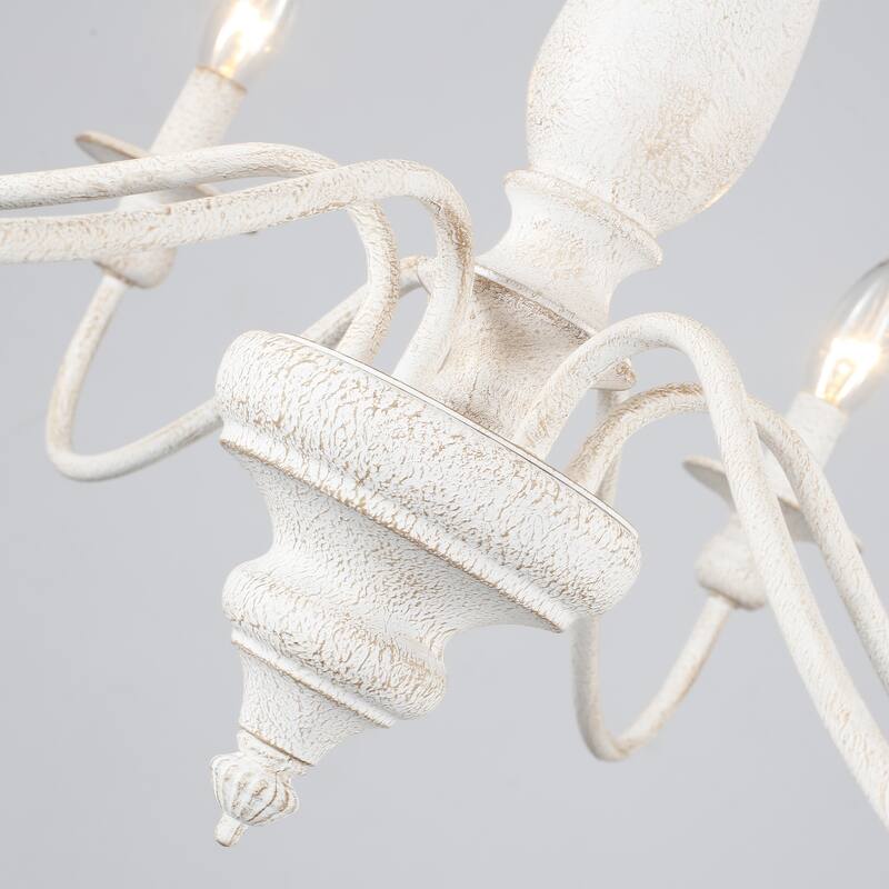6-Light Candlestick Hanging Ceiling Light Fixture Linear Chandelier Lighting for Kitchen Island