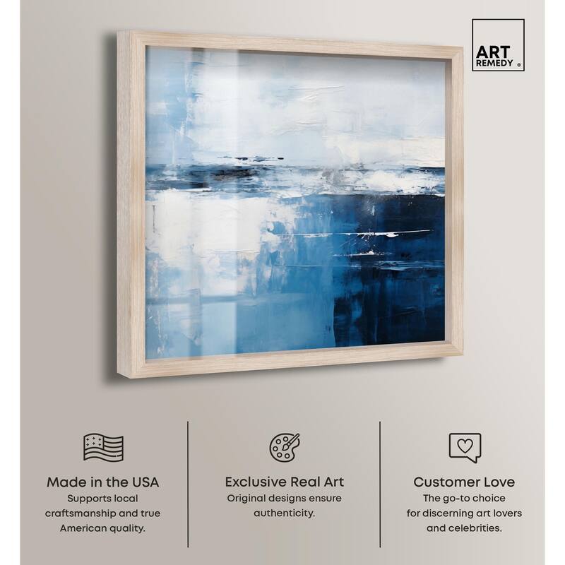 Layers of Blue Shadowbox by Art Remedy