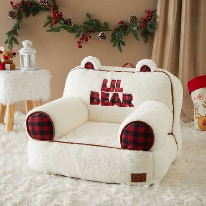 Dearfoams Sherpa Plush Bean Bag Chair with Novelty Ears